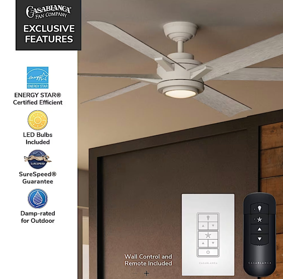 Hunter Casablanca Melia Outdoor ENERGY STAR DC with LED Light 65"