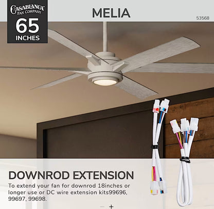 Hunter Casablanca Melia Outdoor ENERGY STAR DC with LED Light 65"