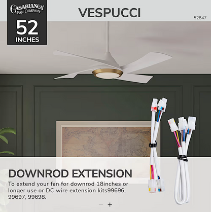 Hunter Casablanca Vespucci Outdoor with LED Light 52"
