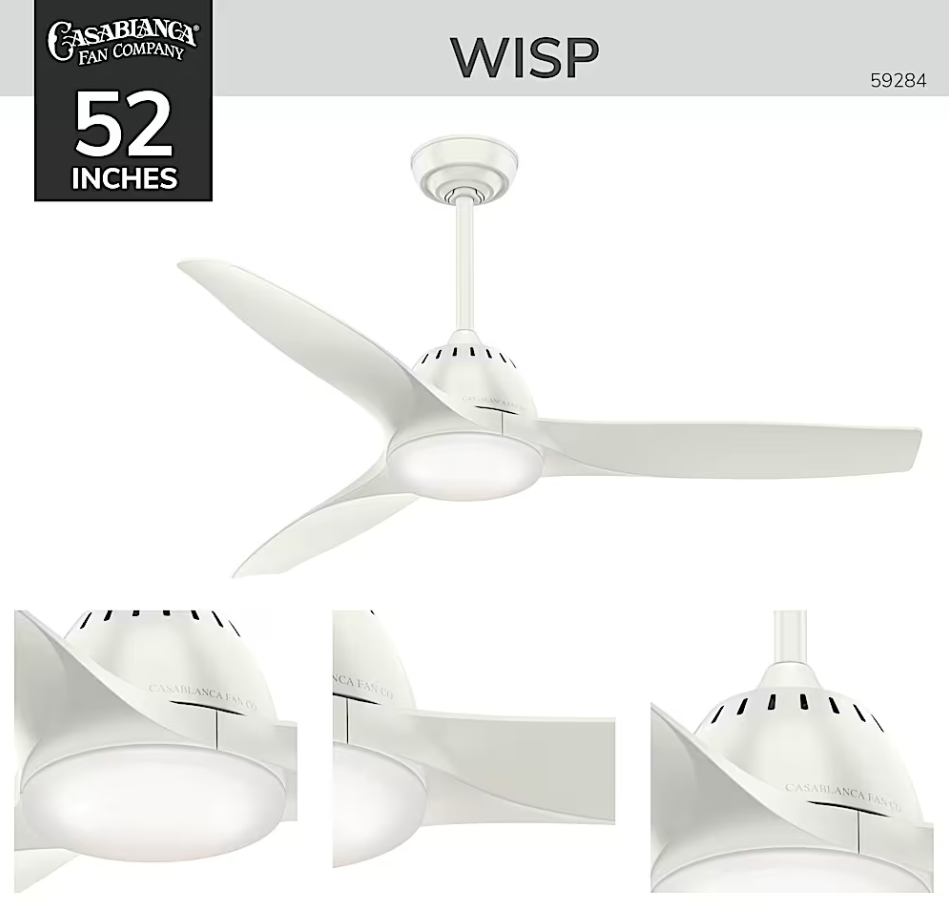 Hunter Casablanca Wisp with LED Light 52"