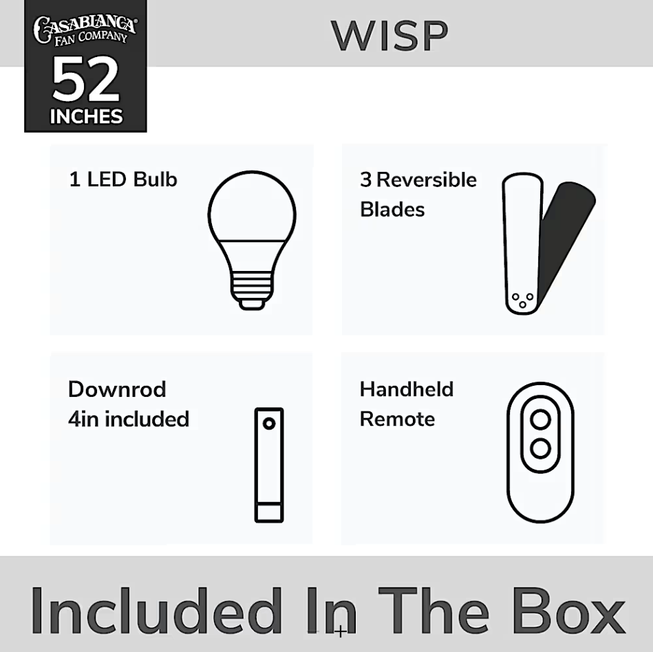 Hunter Casablanca Wisp with LED Light 52"