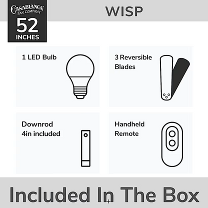 Hunter Casablanca Wisp with LED Light 52"