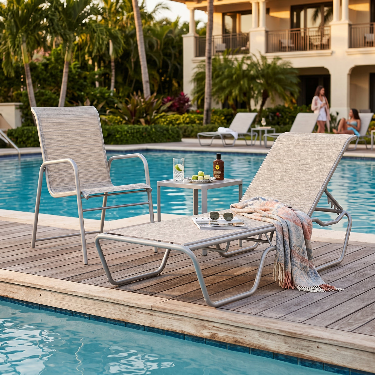 12" Chaise Lounge - Stackable