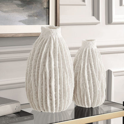 Ivory Ridge Vases, Set of 2