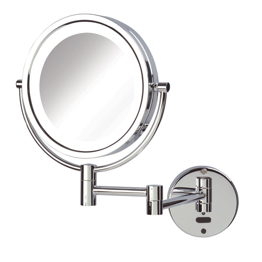 Jerdon Style 8.5" 8X-1X LED Lighted Motion Mirror
