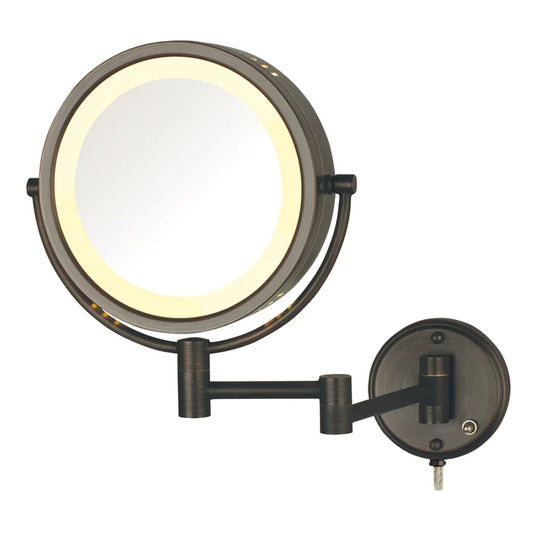 Jerdon Style 8.5" 8X-1X Lighted Wall Mount Mirror