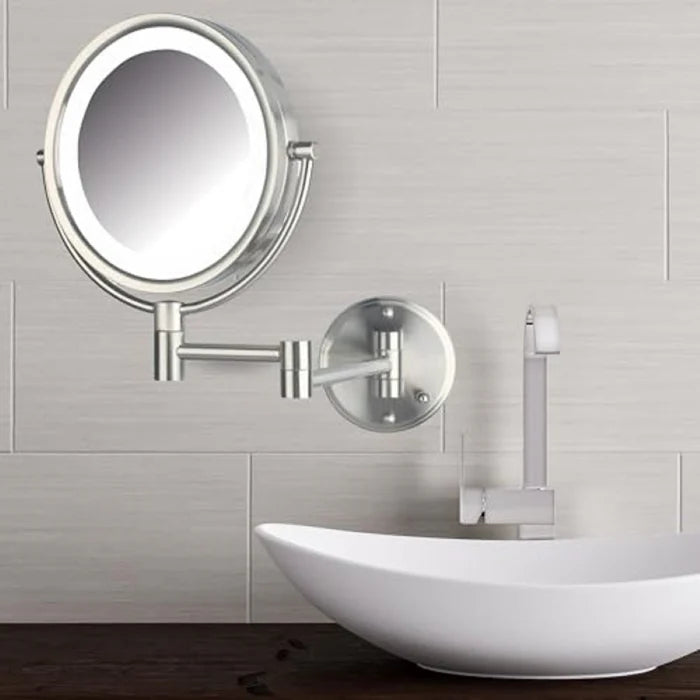 Jerdon Style 8.5" 8X-1X Wall Mounted LED Lighted Mirror