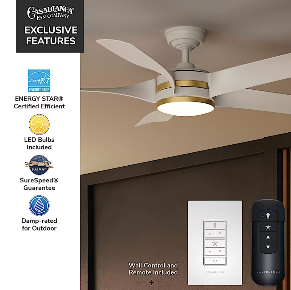 Hunter Casablanca Julia Outdoor ENERGY STAR DC with LED Light 52"