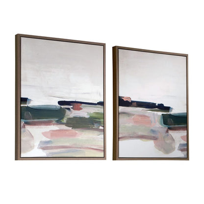 Just Peaking Framed Canvases, Set of 2