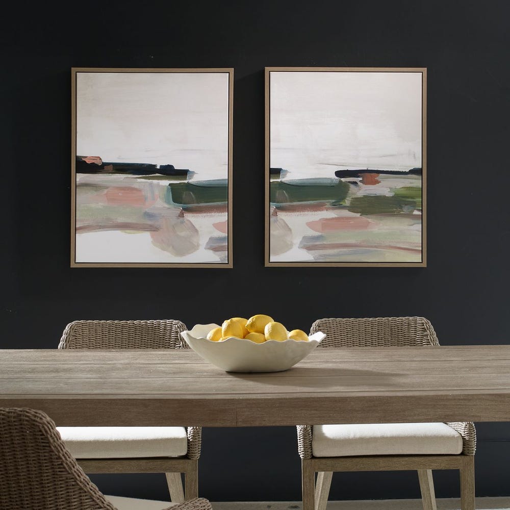 Just Peaking Framed Canvases, Set of 2