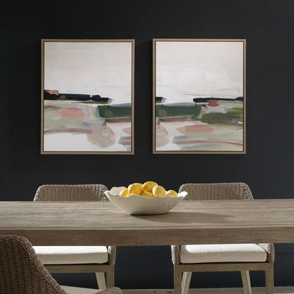 Just Peaking Framed Canvases, Set of 2