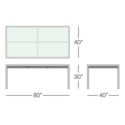 Kannoa Toledo Dining Table 80 inches