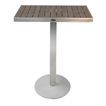 Kannoa Sicilia Round Pedestal Table with Square Top and Alumawood 42"