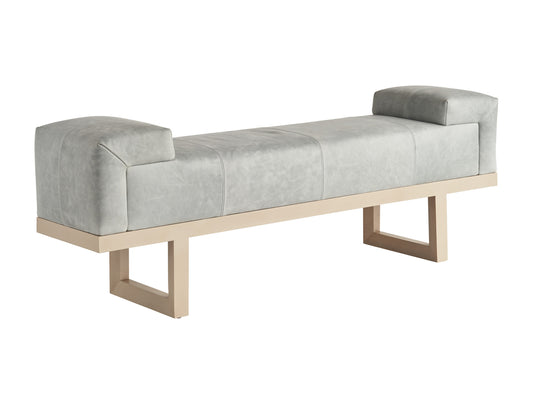 Sunet Key Abbott Leather Bench By Tommy Bahama