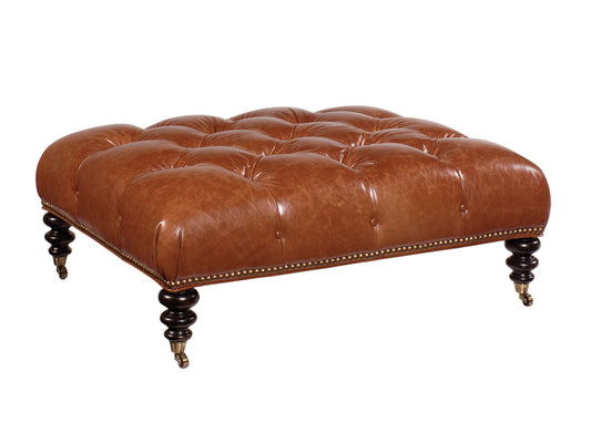 Kingstown Victoria Leather Cocktail Ottoman