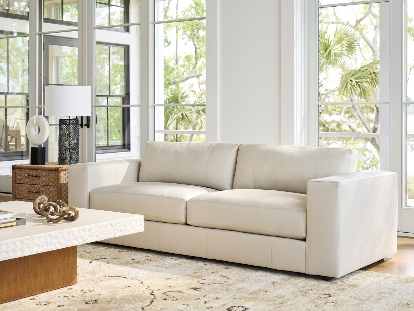 Key Biscayne Granville Leather Sofa