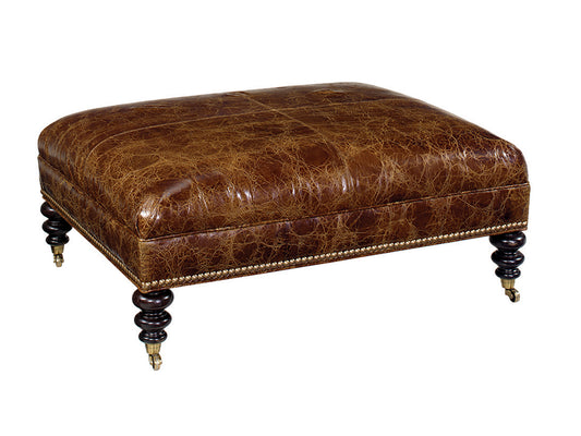 Kingstown Cooper Leather Cocktail Ottoman