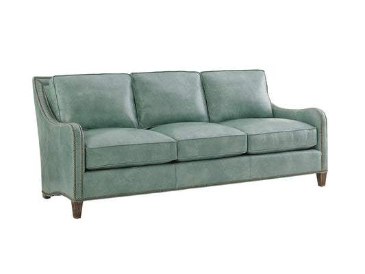 Twin Palms Koko Leather Sofa By Tommy Bahama