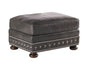 Kingstown Devon Leather Ottoman By Tommy Bahama