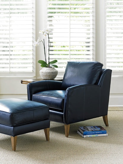 Twin Palms Coconut Grove Leather Chair By Tommy Bahama