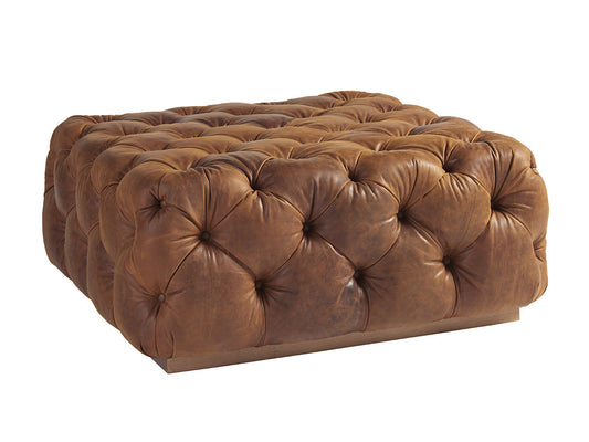 Los Altos Laurel Leather Cocktail Ottoma