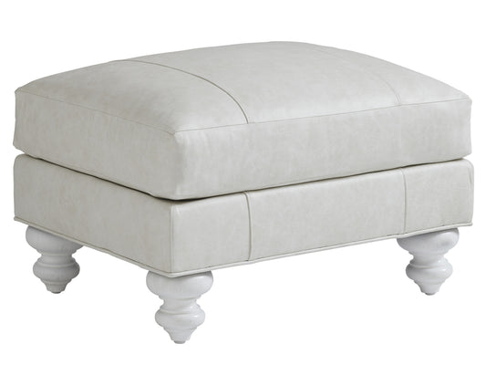 Ocean Breeze Gilmore Leather Ottoman
