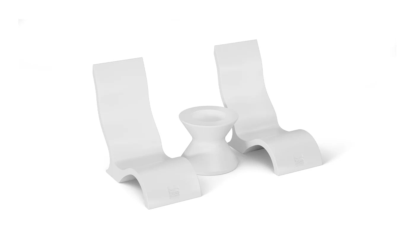 Ledge Lounger Relaxation In-Pool Chair & Ice Bin Bundle - Lowback