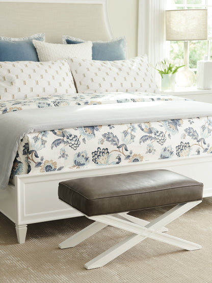 Lexington Avondale Vaughan Leather Ottoman