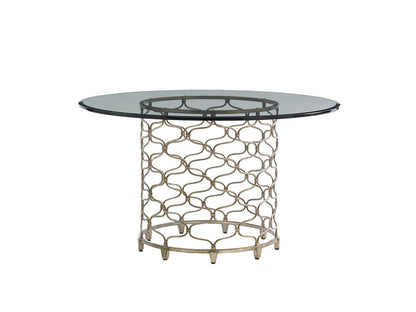 Lexington Laurel Canyon Bollinger Round Dining Table with Glass Top