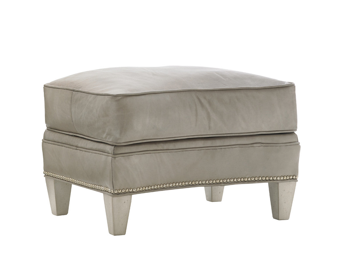 Lexington Oyster Bay Bayville Leather Ottoman