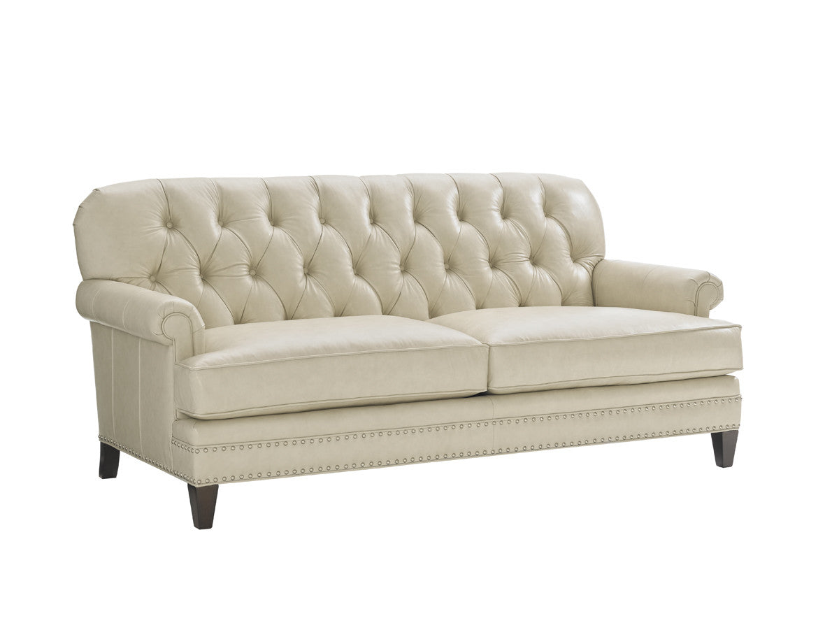 Lexington Oyster Bay Hillstead Leather Settee
