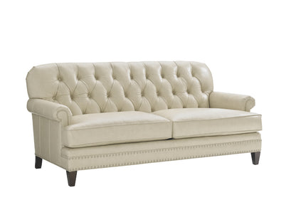Lexington Oyster Bay Hillstead Leather Settee
