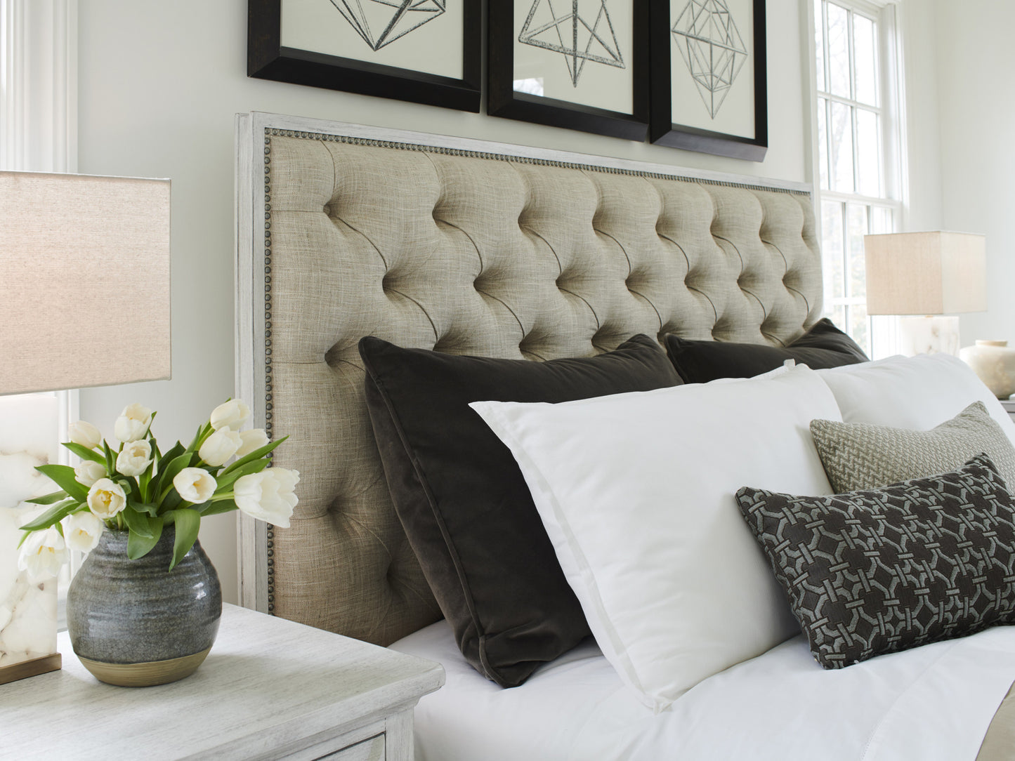 Lexington Oyster Bay Sag Harbor Tufted UPH Headboard