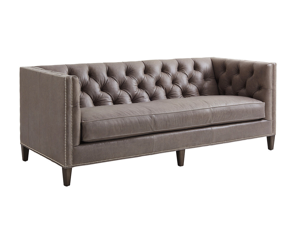 Lexington Ariana Leather Tufted Sofa