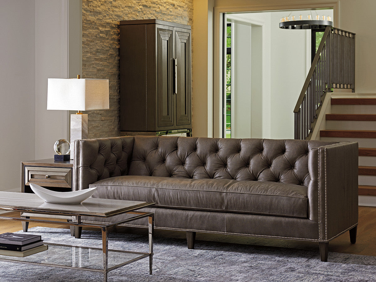 Lexington Ariana Leather Tufted Sofa