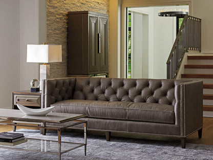 Lexington Ariana Leather Tufted Sofa