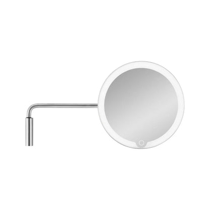 MODO Wall Mounted LED Magnifying Vanity Makeup Mirror - Rechargeable - Stainless Steel