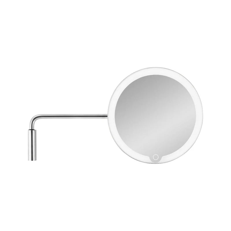 MODO Wall Mounted LED Magnifying Vanity Makeup Mirror - Rechargeable - Stainless Steel