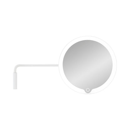 MODO Wall Mounted LED Magnifying Vanity Makeup Mirror - Rechargeable - TI-Coated Stainless Steel
