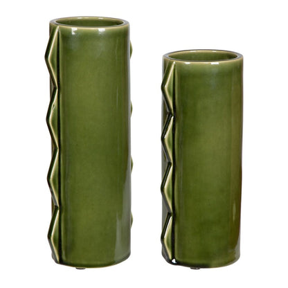 Meander Indoor-Outdoor Vases, Set of 2