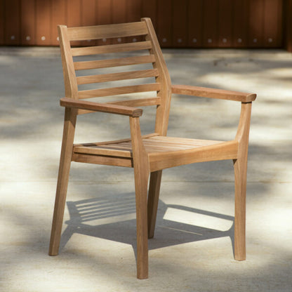 Mera Teak Stacking Armchair
