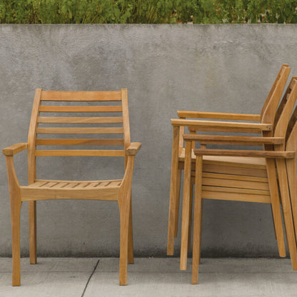 Mera Teak Stacking Armchair