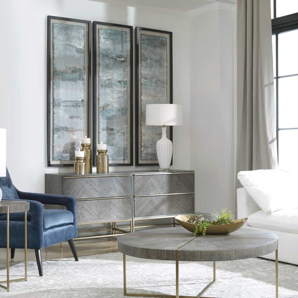 Ocean Swell Framed Prints, Set of 3, 3 Cartons