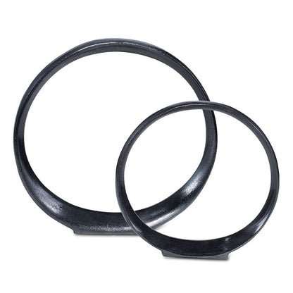 Orbits Ring Indoor-Outdoor Sculptures, Set of 2