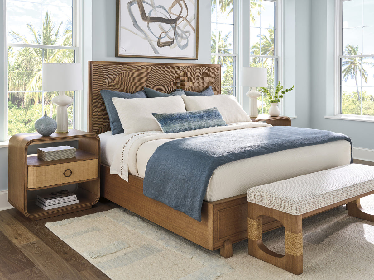 Palm Cay Pencil Rattan Bed / Headboard