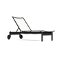 Parkway Framed Sling Flat Adjustable Chaise w/Wheels