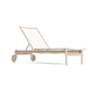 Parkway Framed Sling Flat Adjustable Chaise w/Wheels