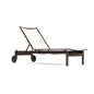 Parkway Framed Sling Flat Adjustable Chaise w/Wheels