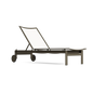 Parkway Framed Sling Flat Adjustable Chaise w/Wheels
