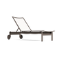 Parkway Framed Sling Flat Adjustable Chaise w/Wheels
